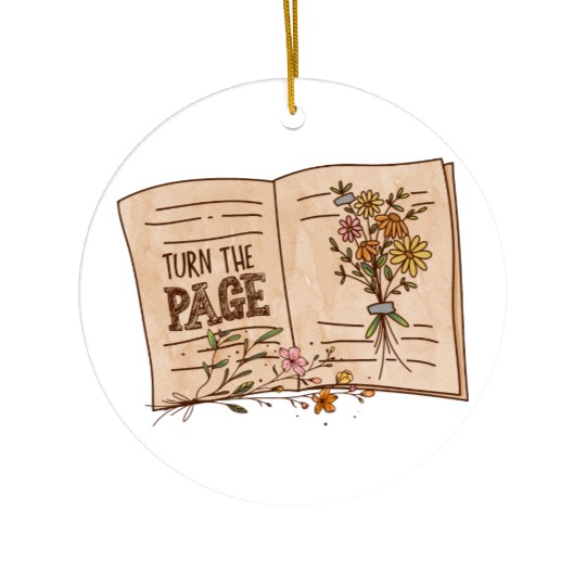 Turn the page sublimation Ceramic Ornaments