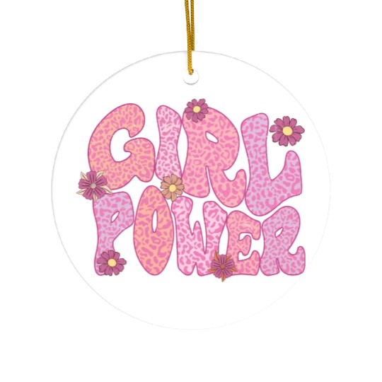 Girl Power sublimation Ceramic Ornaments