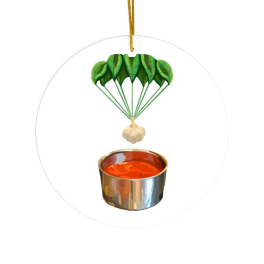 Italian Garlic Basil Tomato Sauce Ceramic Ornaments