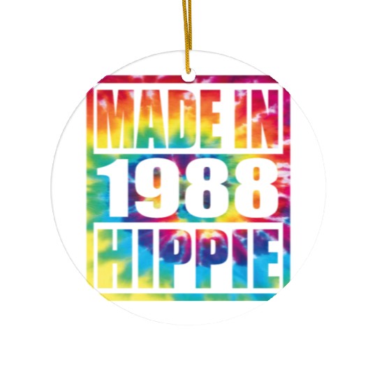 Hippie Birthday 1988 Ceramic Ornaments