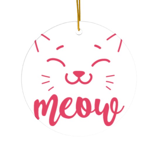 Meow Cat Ceramic Ornaments