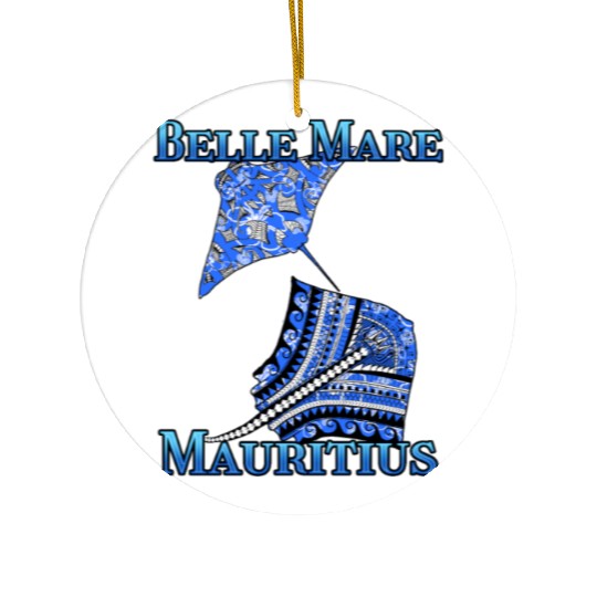 Belle Mare Vacation Tribal Stingrays Ceramic Ornaments