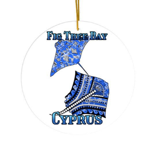 Fig Tree Bay Vacation Tribal Stingrays Ceramic Ornaments