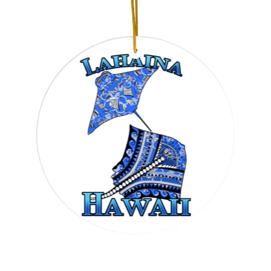 Lahaina Vacation Tribal Stingrays Ceramic Ornaments
