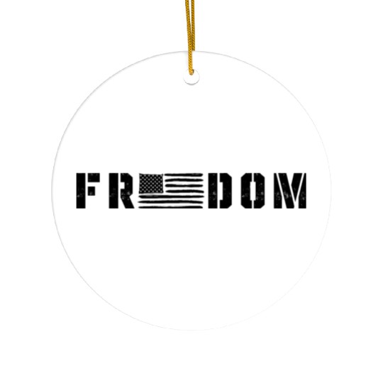 Freedom USA Flag Ceramic Ornaments