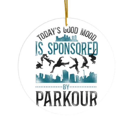 Parkour Free Running Traceur Ceramic Ornaments