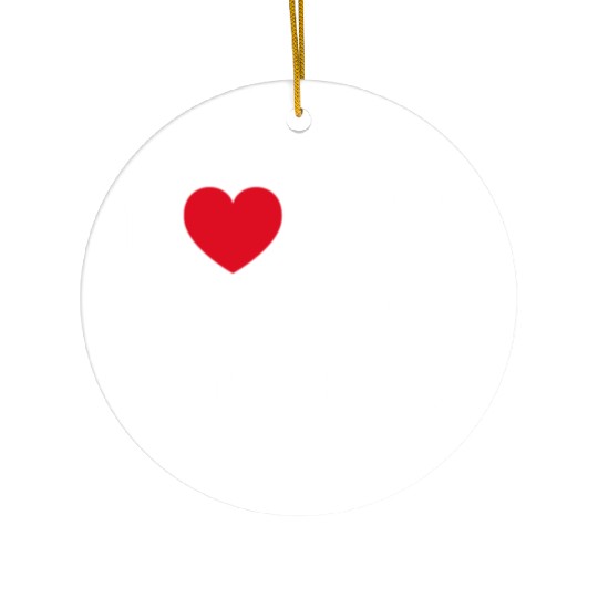 I Love My Bully Bordeaux Ceramic Ornaments