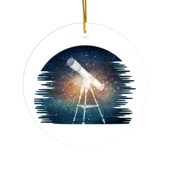 Telescope Solar System Stars Galaxy Astronomer Ceramic Ornaments