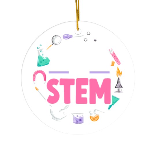 Women In STEM Steminist Engineering Science Ceramic Ornaments