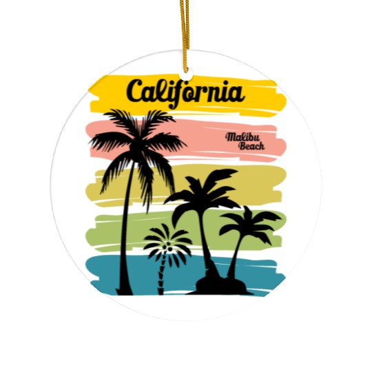 California Summer dance party Ceramic Ornaments