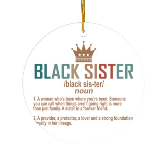 Black Sister Definition Vintage Ceramic Ornaments