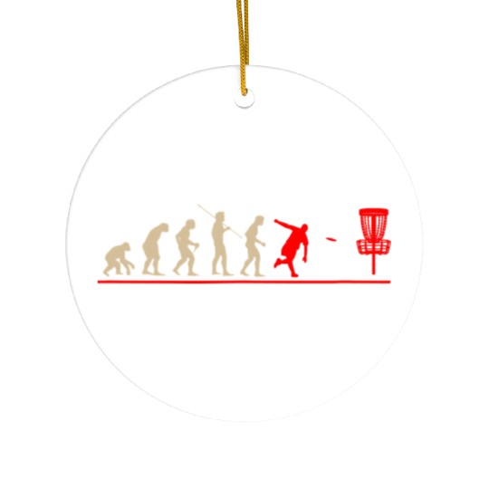 Disc Golf Evolution Frolf Frisbee Gift Discgolf Ceramic Ornaments