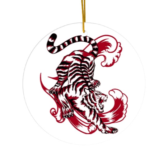 Chinese Tiger Ceramic Ornaments