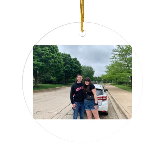 Emily and her boyfriend Ceramic Ornaments