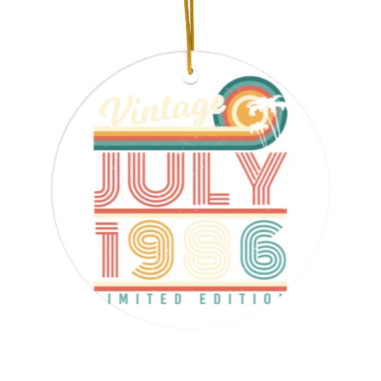 Year Of Construction July 1986 Ceramic Ornaments