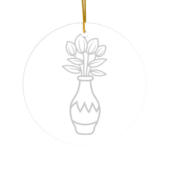 Design beautiful tulips flower Ceramic Ornaments