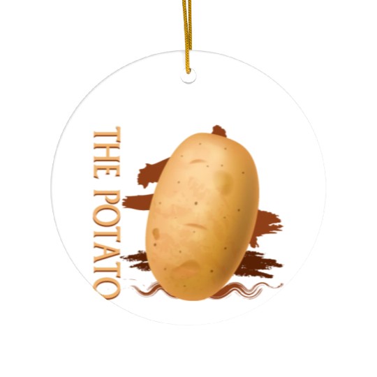 Potato Vegetable Ceramic Ornaments, Respect The Potato Ceramic Ornaments,