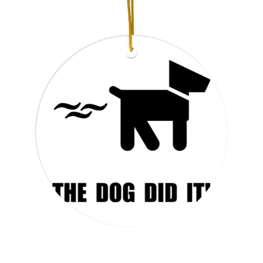 Dog Did It Funny Ceramic Ornaments
