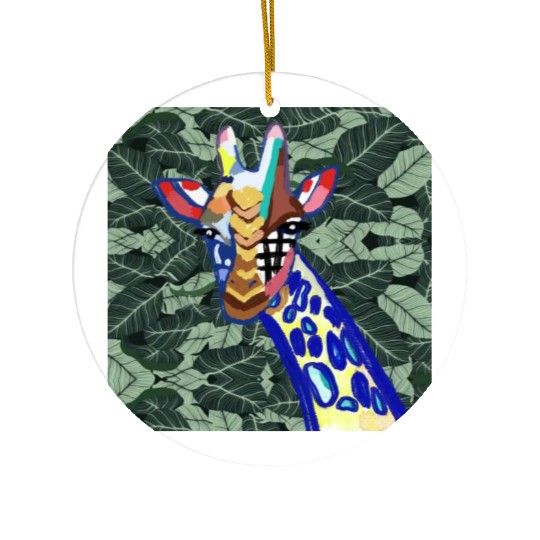 The blue giraffe Ceramic Ornaments