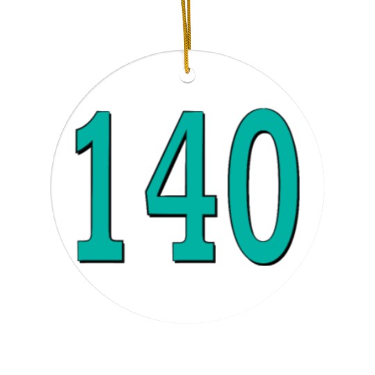 140 Blue Number Crew Ceramic Ornaments