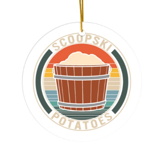 Potato Vegetable Ceramic Ornaments, Scoopski Potatoes,