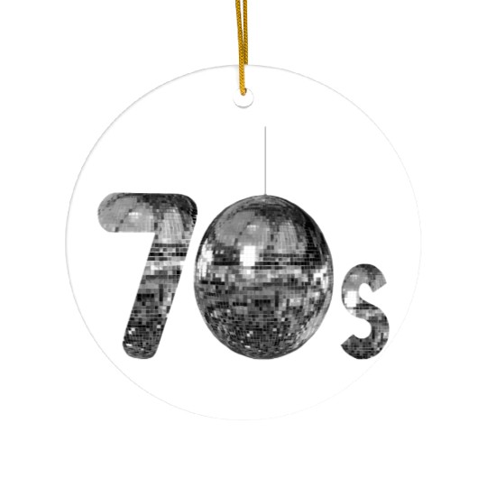 70s Silver Disco Ceramic Ornaments