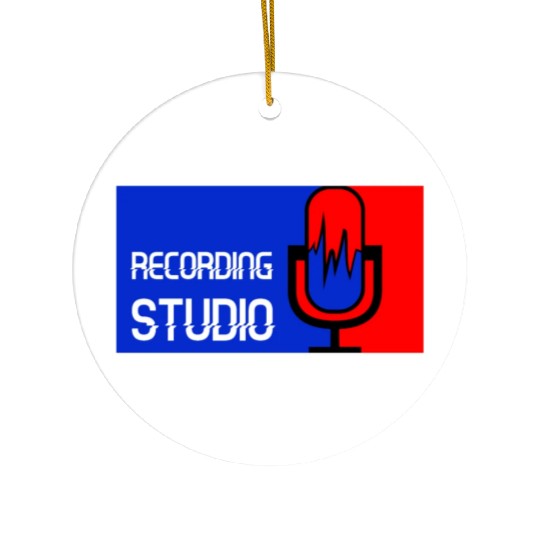 Recording Studio Logo Microphone Ceramic Ornaments