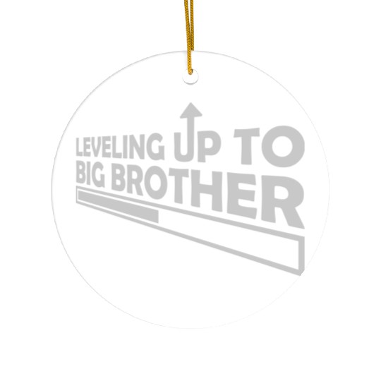 Leveling up big brother Ceramic Ornaments
