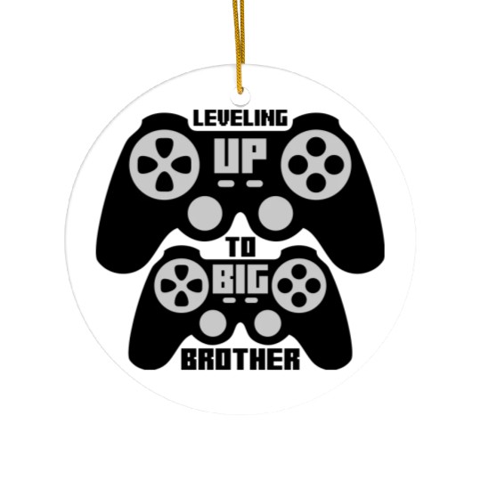 Leveling up big brother Ceramic Ornaments