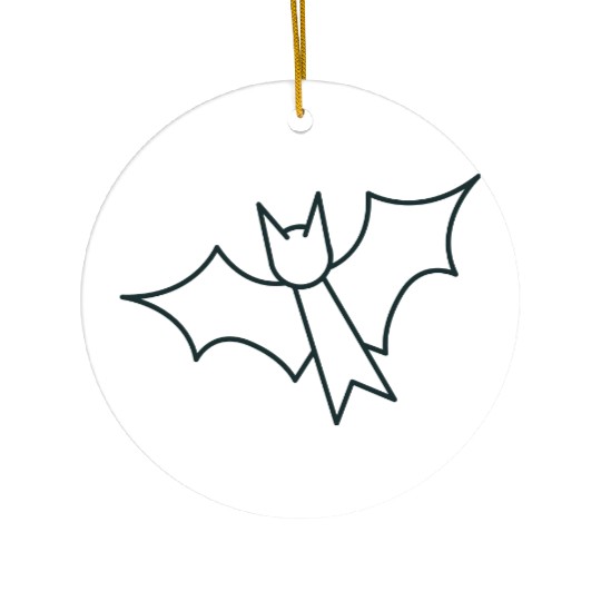 Simple flying bat Ceramic Ornaments