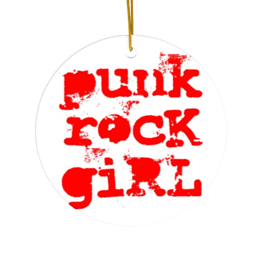 Punk Rock Girl Ceramic Ornaments