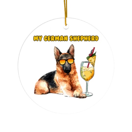 Funny German Shepherd Dog German Shepherd Lover Ceramic Ornaments