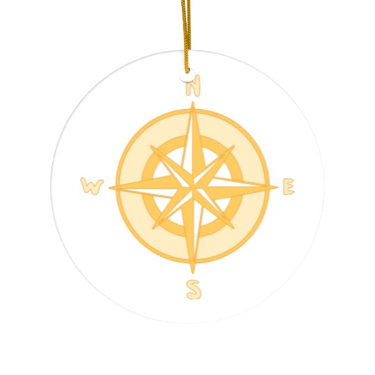 Nautical Compass star / rose, cardinal directions Ceramic Ornaments