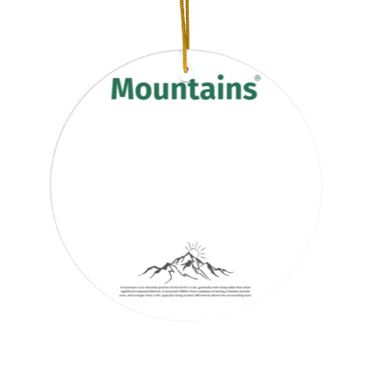 Ceramic Ornaments Hiking Mountains