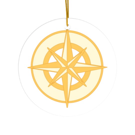 Nautical Compass star / rose, cardinal directions Ceramic Ornaments