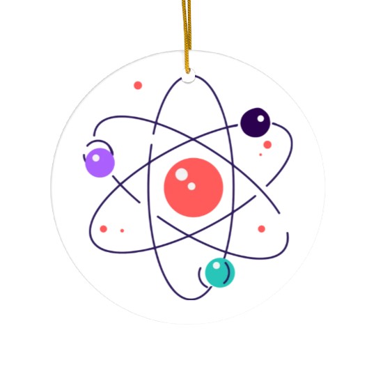 atom, physics, physic, science Ceramic Ornaments