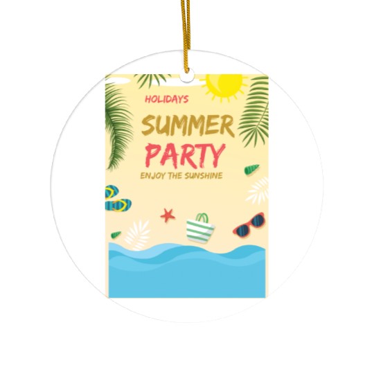 Summer party Ceramic Ornaments