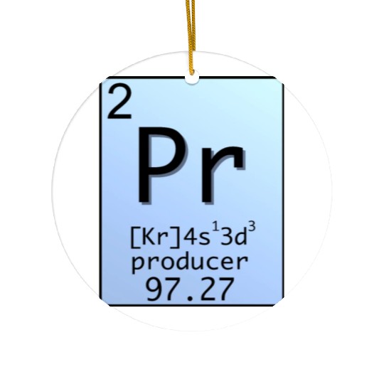 Music Producer Periodic Table Design Ceramic Ornaments