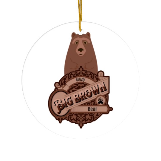 Grizzly bear Ceramic Ornaments