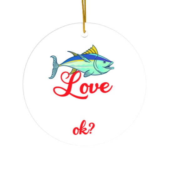 Red Tuna Fish Bluefin Fishing Salad Ceramic Ornaments