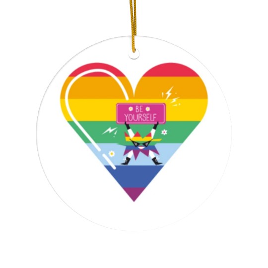 LGBT Pride be yourself Ceramic Ornaments