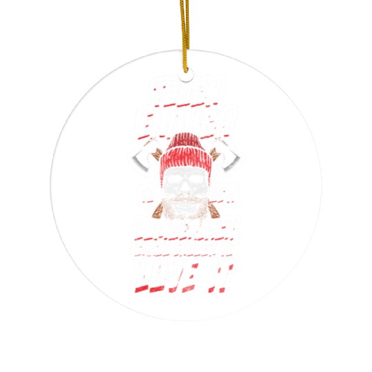 Forest Ax Chainsaw Ceramic Ornaments