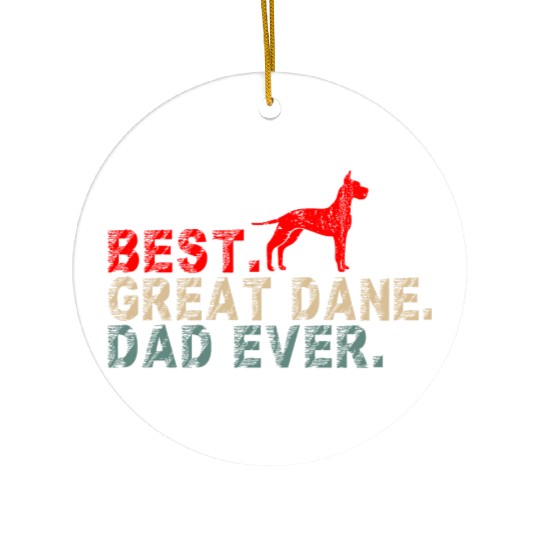 Best Great Dane Dog Dad Vintage Ceramic Ornaments