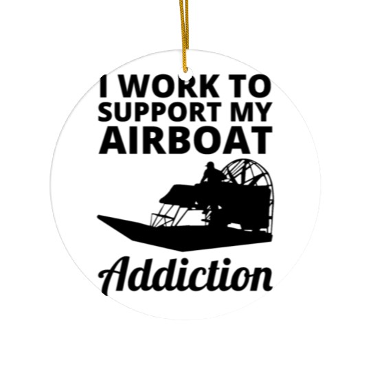 Airboat Fanboat Airboating Planeboat Swamp boat Ceramic Ornaments