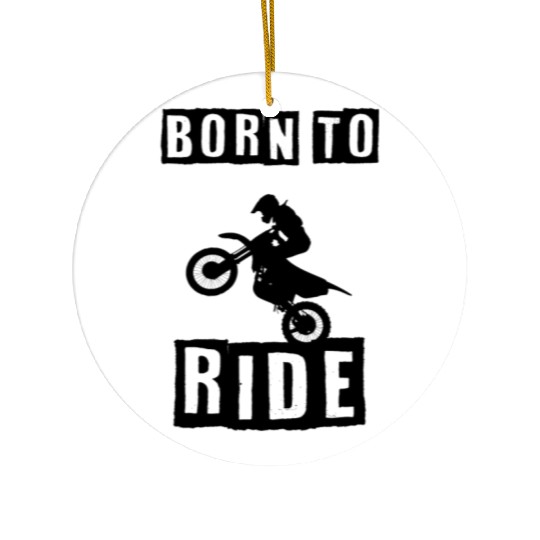 motorcycle riding Ceramic Ornaments summer badass born to ride