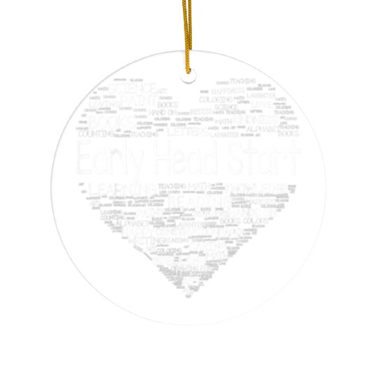 Team Early Head Start Heart Back To School Funny Ceramic Ornaments