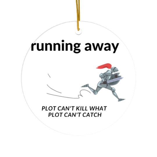 running away - LARP funny Ceramic Ornaments