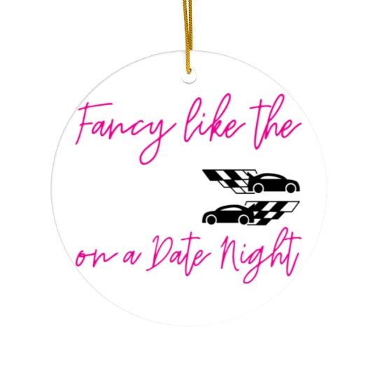 Fancy Like The Race Track On A Date Night 2 Ceramic Ornaments