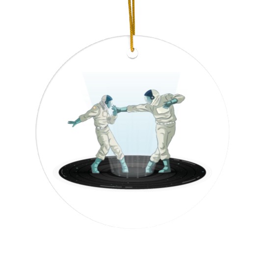 Dancing Astronauts Ceramic Ornaments