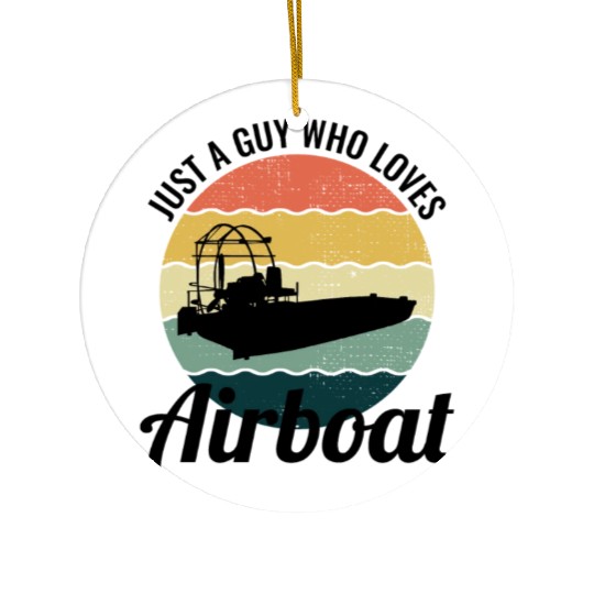 Airboat Fanboat Airboating Planeboat Swamp boat Ceramic Ornaments